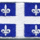 Flag of Quebec Canada Canadian fleurdelise applique iron-on patch Med. S-838