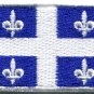 Flag of Quebec Canada Canadian fleurdelise applique iron-on patch Med. S-838