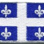 Flag of Quebec Canada Canadian fleurdelise applique iron-on patch Med. S-838