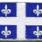 Flag of Quebec Canada Canadian fleurdelise applique iron-on patch Med. S-838
