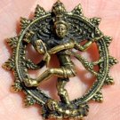 Hindu god Shiva Nataraja Nataraj aum brass pendant amulet charm necklace new B-8