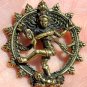 Hindu god Shiva Nataraja Nataraj aum brass pendant amulet charm necklace new B-8