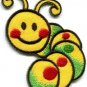 Caterpillar worm insect bug retro kids applique iron-on patch small new  S-188