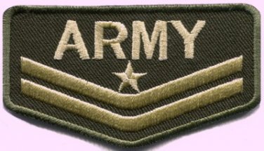 Army military insignia rank war biker retro applique iron-on patch new S-47