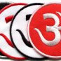 Lot of 4 aum om infinity hindu hindi hinduism yoga applique iron-on patches