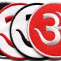 Lot of 4 aum om infinity hindu hindi hinduism yoga applique iron-on patches