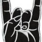 Satanic salute rock metal occult corna horned hand applique iron-on patch S-794
