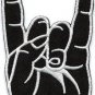 Satanic salute rock metal occult corna horned hand applique iron-on patch S-794