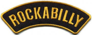 Rockabilly retro rock and roll folk music biker applique iron-on patch S-1106