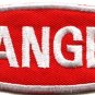Danger sign signal warning caution alert applique iron-on badge patch new S-639