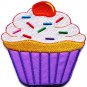 Cupcake retro disco fun applique iron-on patch S-203