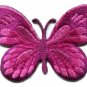 Butterfly hippie pink applique iron-on patch S-170