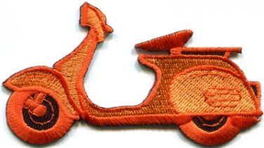 Motor scooter motorcycle cycle bike motorbike applique iron-on patch new S-374