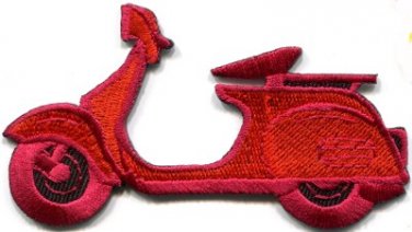 Motor scooter motorcycle cycle bike motorbike applique iron-on patch new S-372