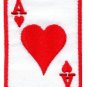 Ace of Hearts playing cards retro poker las vegas applique iron-on patch S-12