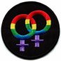 Lesbian symbol gay pride rainbow iron-on patch LGBT FREE SHIP, NO LIMIT! S-141