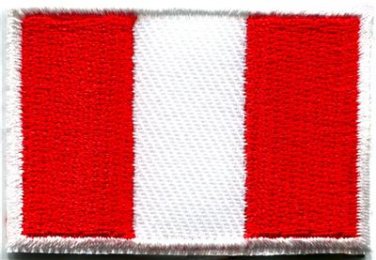 Flag of Peru Peruvian South America applique iron-on patch new Medium S-774