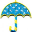 Umbrella brolly bumbershoot canopy gamp sunshade applique iron-on patch S-555