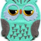Owl bird of prey hoot animal wildlife applique iron-on patch new S-329