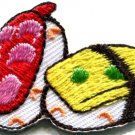 Nigiri sushi fish nori rice Japan nigirizushi applique iron-on patch Small S-696