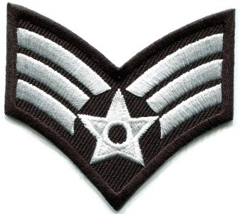 Army military insignia rank war biker retro applique iron-on patch new S-524