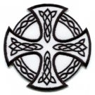 Celtic Cross Irish goth tattoo druids wicca pagan applique iron-on patch new S-6