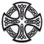 Celtic Cross Irish goth tattoo druids wicca pagan applique iron-on patch new S-6