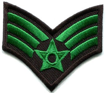 Army military insignia rank war biker retro applique iron-on patch new S-490