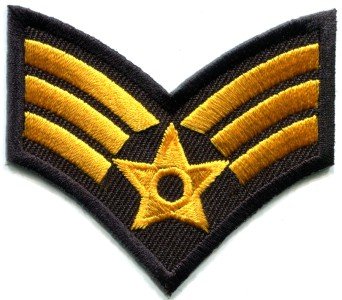 Army military insignia rank war biker retro applique iron-on patch new S-492