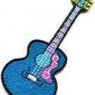 Guitar acoustic flamenco musical instrument applique iron-on patch new S-488