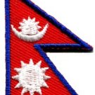 Flag of Nepal Nepalese Buddha Buddhism peace applique iron-on patch small S-365