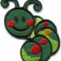 Caterpillar worm insect bug retro kids fun applique iron-on patch new S-702