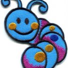Caterpillar worm insect bug retro kids fun applique iron-on patch new S-701