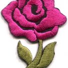 Pink rose tattoo biker love retro boho sew sewing applique iron-on patch S-518