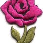 Pink rose tattoo biker love retro boho sew sewing applique iron-on patch S-518