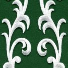 White trim fringe boho art deco sew embellishment applique iron-on patch S-711