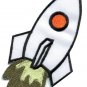 Rocket missile spacecraft aircraft outer space ufo applique iron-on patch S-46