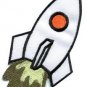 Rocket missile spacecraft aircraft outer space ufo applique iron-on patch S-46