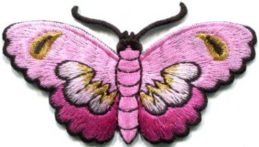 Butterfly insect boho hippie retro love peace applique iron-on patch new S-832