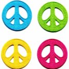 Lot of 4 peace sign retro boho hippie love weed flower power iron-on patches P-1