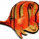 Angelfish fish orange applique iron-on patch new S-222