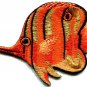 Angelfish fish orange applique iron-on patch new S-222