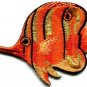 Angelfish fish orange applique iron-on patch new S-222