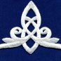 White trim fringe boho art deco sew embellishment applique iron-on patch S-536