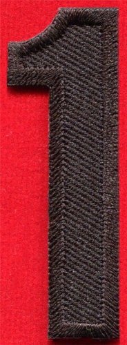 Number 1 numeral math counting one school applique iron-on patch new S-946