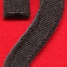 Number 2 numeral math counting two school applique iron-on patch new S-947
