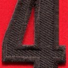 Number 4 numeral math counting four school applique iron-on patch new S-949