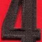 Number 4 numeral math counting four school applique iron-on patch new S-949