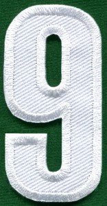 Number 9 numeral math counting nine school applique iron-on patch new S-944