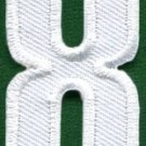 Number 8 numeral math counting eight school applique iron-on patch new S-943